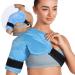 REVIX Shoulder Ice Pack for Injuries Reusable Gel Ice Wrap for Shoulder Pain Relief, Bursitis and Rotator Cuff, Cold Therapy Compression for Man and Women Blue