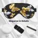Buy Gold & White Butterflies Black Print Unisex Eye Mask | Soft Adjustable Sleeping Mask for All | International Shipping Available - Buy Online on GoSupps.com