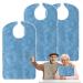 L tz for adults 3-pack waterproof adult bibs with push buttons & dirt catchers waterproof sloppy latch food protection for men women older people and disabled people