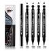 Double-headed Eyeliner Stamp Winged,Waterproof and Smudge proof 4 Pens Eyeliner Stamp. Perfect Wing Cat Eye Stamp, Long Lasting Liquid Eye Liner, Hypoallergenic and Easy to Use(Heart/Moon/Star /Flowers )