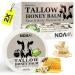 NOAVIA Beef Tallow and Honey Balm Beef Tallow Moisturizer for Skin Tallow Face Cream Moisturizes Face and Body Grass Fed Tallow Honey Balm Soothes and Calms Sensitive Skin 4.23oz