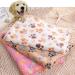 Brave669 Cute Pets Blanket Small Medium Large Warm Paw Print Dog Puppy Fleece Soft Blanket Bed Mat Pink M Medium Pink - Buy Online on GoSupps.com