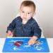 Brinware Reusable Slip Resistant Toddler Silicone Placemat for Kids - Dinosaur & Shark Green/Blue (2 Pack) 2 Pack - Green/Blue Dino & Shark - Buy Online on GoSupps.com