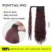 24-Inch Dark Red Ponytail Extension - Velcro Fastener Synthetic Hair Braid for Women | Oefei - Buy Online on GoSupps.com
