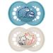 MAM Original Nature Pacifier 6+ Months - 2 Pack Silicone Baby Pacifier with Sterilization & Transport Box - Random Color - Buy Online on GoSupps.com