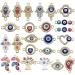 50pcs Assorted Evil Eye Connector Rhinestone Charms for Jewelry Making - DIY Craft (M703) - Buy Online on GoSupps.com