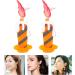 HOMSFOU 2 Pairs flame earrings orange earrings Candlestick Drop Earrings Candle Pendant Earring drop earrings Assorted Colorx5pcs 4x2.2CMx5pcs - Buy Online on GoSupps.com