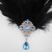 amangul 2in1 Women Feather Rhinestones Hair Hoop&Hairpin Halloween Cosplay Hairband Medieval Style Feather Shape Headbands(B) - Buy Online on GoSupps.com