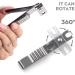 2PC Nail Clipper Set - Stainless Steel Rotary Head for Thick Nails & Nail File | Ideal Gift for Perfect Pedicure - Buy Online on GoSupps.com