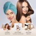 Microfiber Hair Towel Wrap for Women - Quick Dry & Super Absorbent Hair Towel for Long Curly & Thick Hair - Green 1 Pack - Buy Online on GoSupps.com