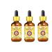 Dev Herbes Pure Babassu Oil (Attalea Speciosa) with glass dripper natural therapeutic quality cold -pressed (pack of three) 100ml x 3 (10 oz)