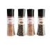 Wellness 4-Pack Salt and Pepper Grinder Set - Featuring Organic Black Peppercorns | 6oz - 170g | and Pink Himalayan Salt | 14oz - 396g | Elevate Your Culinary Experience with Flavorful Delight
