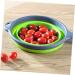 Zerodeko 2 Pcs Collapsible Drainer Basket Draining Basket Sink Strainer Basket Fruit Drain Basket Fruit Tray 34.5x20cmx2pcs Greenx2pcs - Buy Online on GoSupps.com