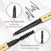 Dual-Sided Eyebrow Pencil - Fine Tip Rapid Brow Precise Sweatproof Pen with Combs, 2 Pcs - 04# Grey - Buy Online on GoSupps.com