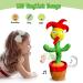 Dancing Cactus Toy - Interactive Plush Singing Cactus Repeats & Dances - USB Rechargeable - Fun Christmas Decor Piece - Buy Online on GoSupps.com