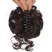 Claw Messy Bun Hairpiece Clip - Wavy Curly Chignon for Women & Girls Dark Brown - Buy Online on GoSupps.com