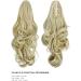 BUYOGET Ponytail Extension Long Curly Wavy Claw Jaw Clip in Synthetic Hairpiece Pony Tail Tale 14 Inches Bleach Blonde - Buy Online on GoSupps.com