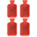 Com -Four 4x pocket warmer reusable - hand warmer in the heat bottle of design for kinking - heat pad for cold days and for on the go - heating pillows (04 pieces - heat bottle red)