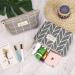 Shop Multifunctional Canvas Makeup Bag Set - 2 Portable Cosmetic Bags for Travel Office & School - Black/Gray Checkered - Buy Online on GoSupps.com