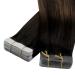 Youngsee Ombre Tape In Hair Extensions - Real Remy Hair 55cm Brown Ombre Seamless Recovery 50g #2/2/6 - Buy Online on GoSupps.com