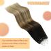 Youngsee Real Hair Microring Extensions - 60cm Balayage Brown Blonde - Premium Quality Micro Rings Hair - Cold Fusion 50g #2/6/24 - Buy Online on GoSupps.com