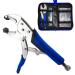 Heavy Duty Snap Fasteners Kit  Snap Fastener Pliers for Metal Snaps Installation on Boat Cover/Canvas/Carpet/Leather  Snap Fastener Tool with Screw Snap& Stainless Steel 15mm Marine Snaps-by MinliGUY