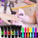  Kaxenig Colored Gel Nail Kit | Glow-in-the-Dark Gel for Women - 6 Long-Lasting Shades Glitter Extensions Manicure for Women and Girls - Buy Online on GoSupps.com