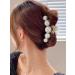 Korean Pearl Hair Claw Clips Set - 3-Piece Multicolor Gift Pack for Women - Buy Online on GoSupps.com