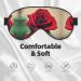 Red Rose Double-Sided Sleep Eye Mask | Soft Adjustable Blindfold for Light Blocking - Buy Online on GoSupps.com