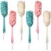 6 Pieces Back Scrubber for Shower  Long Handle Loofah Sponge Brush  Loofah on a Stick for Men Women Elderly  17 Inch Soft Nylon Mesh Loofah Bath Body Brush Exfoliating Bathing Accessories  3 Colors