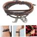 VALICLUD 2pcs Denim Themed Bracelet Wrist Keychain Bracelet Mens Bracelet Wrist Decoration for Men Men's Bracelets Vintage Bracelet for Men Wrist Jewelry Leather Backpack Man Key Chain 8.00X8.00X1.00CMx2pcs Brownx2pcs - Buy Online on GoSupps.com