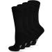 Hyaluxe Women's Diabetic Ankle & Crew Black Socks - Non-Binding Circulatory Cushion - Shoe Size 6-10 - Pair of 2 - Buy Online on GoSupps.com