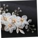 Angoily Metal Hair Barrettes Bridal Headpiece Pearl Hair Clip Rhinestone Barrettes Floral Hair Accessories Hair Combs Barrette Pearl Hair Comb Metal Hair Comb Bride Wedding Gauze - Buy Online on GoSupps.com