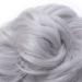Silver Grey Hair Bun Donut Chignon Scrunchie Updo Hairpiece | Ponytail Extension 35g - Buy Online on GoSupps.com