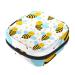 Menstruation pad bag with zipper women's napkin bag tampons collective bags for women and girls (cute flying bees for honey patterns)