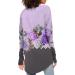 Shop Women's Circular Neckline Summer Autumn Blouse Tunics - Trendy Casual Shirts & Sweaters in Purple XXL | Streetwear Style - Buy Online on GoSupps.com
