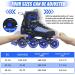 Nattork Kids Blades Roller Inline Skates with Light Up Wheels - Blue Small-Little Kid Size 10C-13C | Indoor Outdoor Sports Gift - Buy Online on GoSupps.com