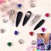 Qiipii 30 Pcs Heart Nail Charms for Nails - Valentine's Day 3D Rhinestones in 6 Colors - Love Crystal Diamond Alloy Nail Art Jewelry for Acrylic Nails - Wedding Manicure Supplies - Buy Online on GoSupps.com