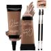 Waterproof Tinted Eyebrow Gel Kit-2PCS Auburn Thickening Brow gel para cejas Brow Fillers Fast Definitio Brow Glue Natural Long Lasting Waterproof brow Makeup for Women with 2 Eyebrow Brushes-Set 02 #02 Auburn