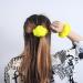 KINBOM 2pcs Yellow Plush Faux Rabbit Fur Hair Ties - Elastic Furry Ponytail Scrunchies Hair Accessories - Buy Online on GoSupps.com