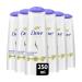 DOVE - Intense Repair Shampoo - Nourishes damaged hair - Strengthens hair and helps repair (pack of 6x250ml)