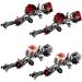 4 Pcs Crystal Vintage Flower Clip Rhinestone Pearl Hair Jewelry Metal Flower Clip for Hair Flower Rhinestone Hair Barrette Flower Hair Pin Vintage Hair Accessories for Women Wedding Red and Pink