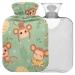 NAANLE PALMBLATT AFFE hot water bottle with cover Transparent hot water bottle 1L heat bottle for bed handfeers Warmer pain relief heat and cold therapy