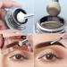 ALLROSE Eyebrow Stamp and Stencil Kit - 20 Brow Stencils, Waterproof Brow Trio with Sponge Applicator - Black/Brown - Buy Online on GoSupps.com