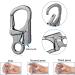 Alloy Carabiner Keychain with Double Anti-Misopening Locking Design - 2.95'' for Outdoor Camping - Black - Buy Online on GoSupps.com