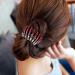 SUANQ 4Set Rhinestone Bird Nest Hair Clip Expandable Ponytail Holder Hair Claw Clamps Colorful Fashion Bun Makers Hair Accessory Donut Bun Maker for Women Girls - Buy Online on GoSupps.com