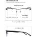 Vevesmundo Multifocus Reading Glasses Set - Blue Light Filter Metal Half Reading Aids for Men (Black Red Gold) - 3.0x Magnification - Buy Online on GoSupps.com