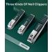 Nail Clippers with Catcher/Stainless Steel Heavy Duty Fingernail and Built-in Nail File for Men & Women/Ergonomic Handle with Wide Jaws for Thick Nails/includes Leather Storage Bag Key Ring.GENPAR Green01 - Buy Online on GoSupps.com