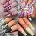 12 Sheets Alphabet Nail Art Stickers - 3D Self-Adhesive Decals - Holographic English Font Manicure Decorations - Buy Online on GoSupps.com
