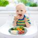 Hanmir 3 Pack Suction Cup Baby Plates - BPA Free Silicone Children's Dinnerware in Olive Green Brick Red & Gray Blue | Safe & Fun Feeding Solution for Kids - Buy Online on GoSupps.com